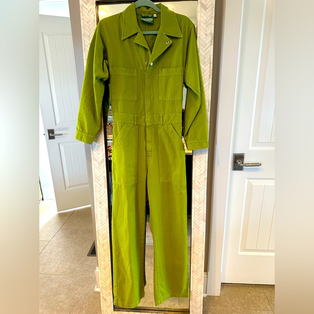 BIG BUD PRESS Long Sleeve Jumpsuit SMALL GROSS GREEN